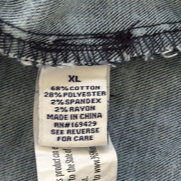 Project Rebel Denim romper adjustable straps cotton size extra large - Picture 10 of 10